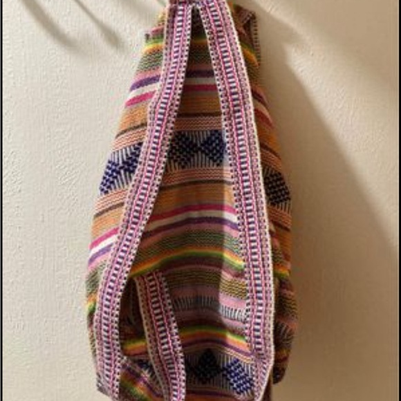 EUC Rainbow Woven Backpack Boho Retro - Picture 4 of 7